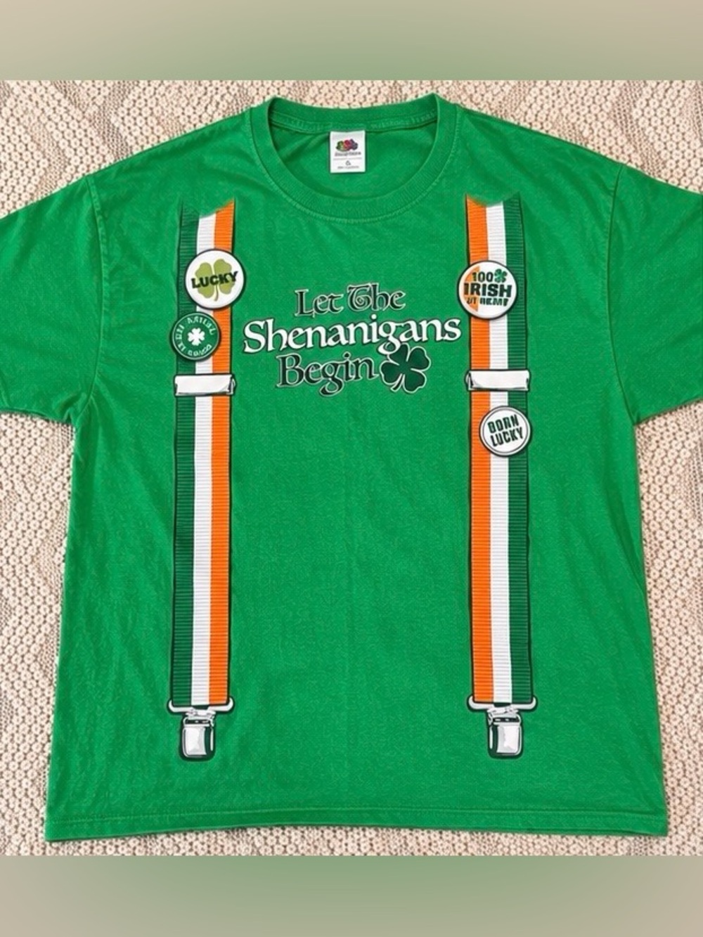 Fruit of the Loom St Patrick’s Day Irish Graphic T-Shirt Men’s XL